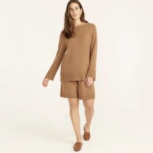 Wool and recycled cashmere oversized crewneck sweater